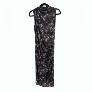 Bar III Black and‎ Gray Patterned Maxi Dress